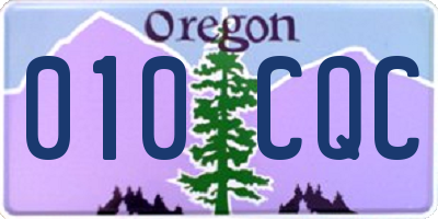 OR license plate 010CQC