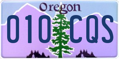 OR license plate 010CQS