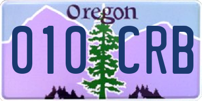 OR license plate 010CRB