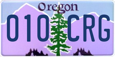 OR license plate 010CRG