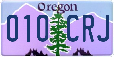 OR license plate 010CRJ