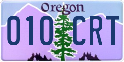 OR license plate 010CRT
