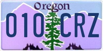 OR license plate 010CRZ