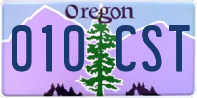 OR license plate 010CST