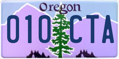 OR license plate 010CTA