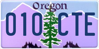 OR license plate 010CTE