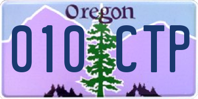 OR license plate 010CTP