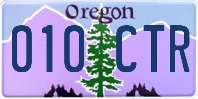 OR license plate 010CTR