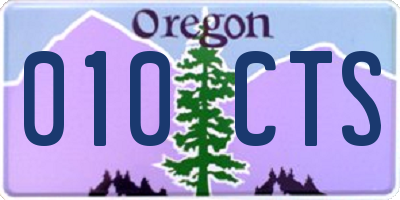 OR license plate 010CTS