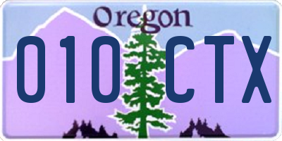 OR license plate 010CTX