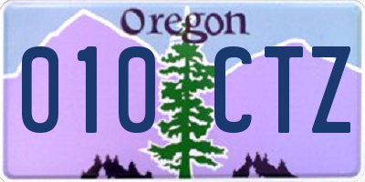 OR license plate 010CTZ