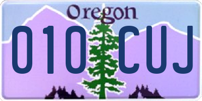 OR license plate 010CUJ