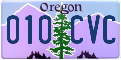 OR license plate 010CVC