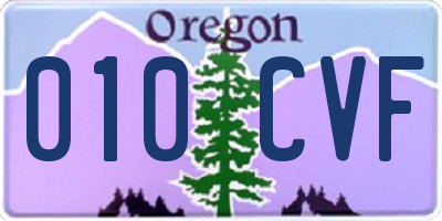 OR license plate 010CVF