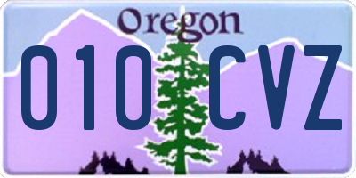 OR license plate 010CVZ