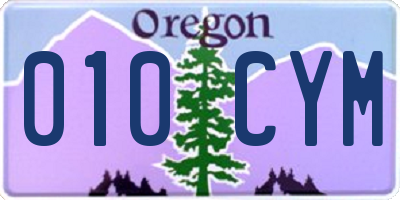 OR license plate 010CYM