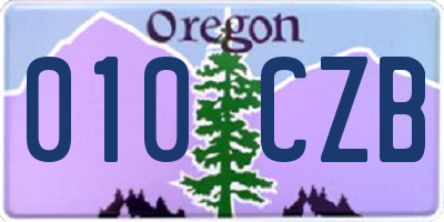 OR license plate 010CZB