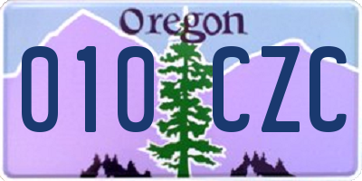OR license plate 010CZC
