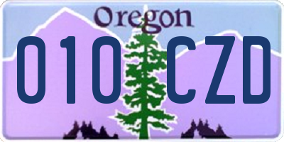 OR license plate 010CZD