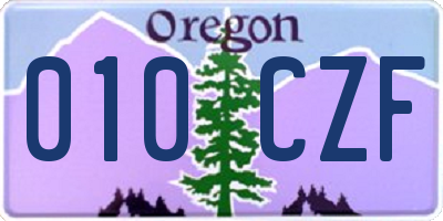 OR license plate 010CZF