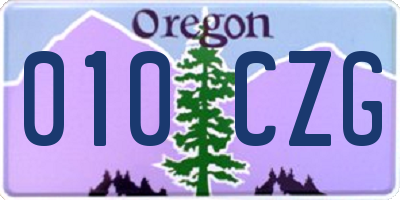 OR license plate 010CZG