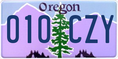 OR license plate 010CZY