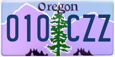 OR license plate 010CZZ