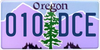 OR license plate 010DCE