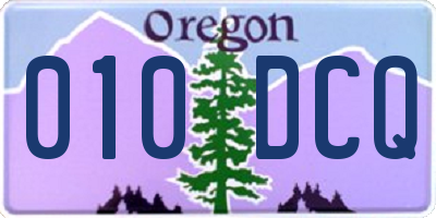 OR license plate 010DCQ