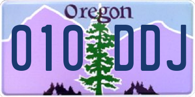 OR license plate 010DDJ