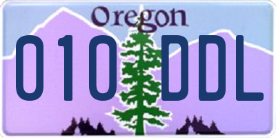 OR license plate 010DDL