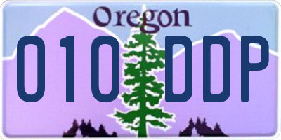 OR license plate 010DDP