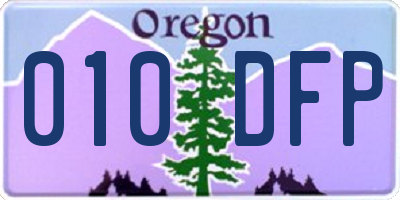 OR license plate 010DFP