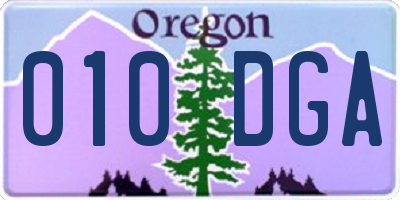 OR license plate 010DGA