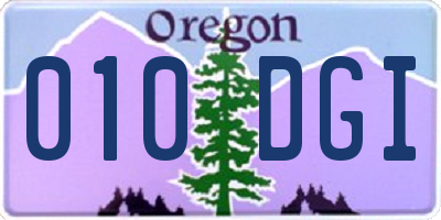 OR license plate 010DGI