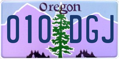 OR license plate 010DGJ