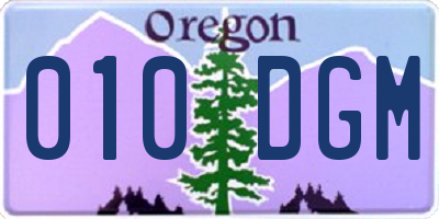 OR license plate 010DGM
