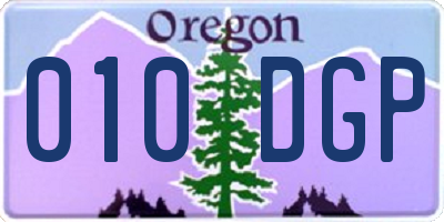 OR license plate 010DGP