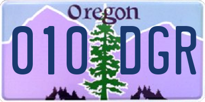 OR license plate 010DGR