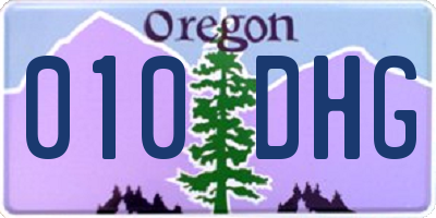 OR license plate 010DHG