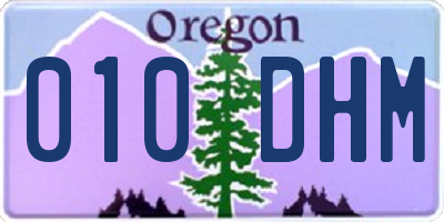 OR license plate 010DHM