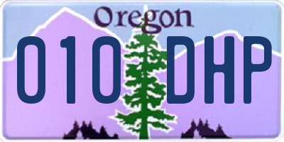 OR license plate 010DHP