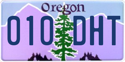 OR license plate 010DHT