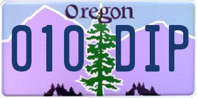 OR license plate 010DIP