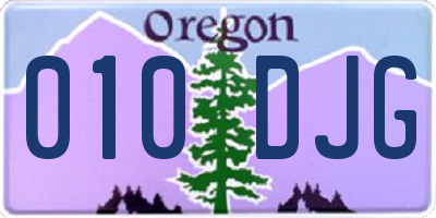 OR license plate 010DJG