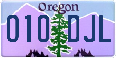 OR license plate 010DJL