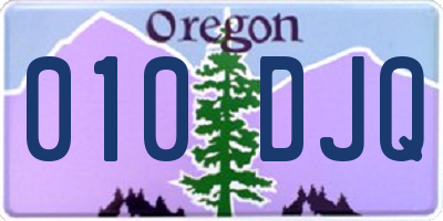 OR license plate 010DJQ