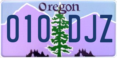 OR license plate 010DJZ