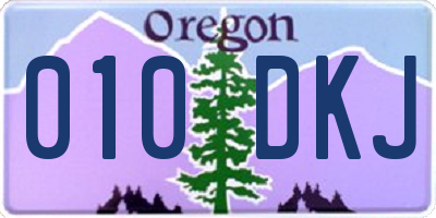 OR license plate 010DKJ