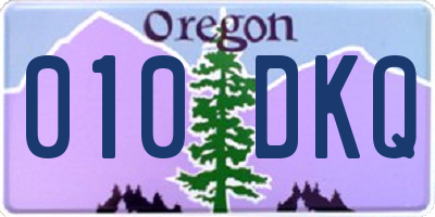 OR license plate 010DKQ